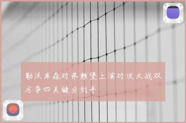勒沃库森对弗赖堡上演对攻大战双方争四关键分到手